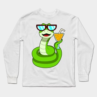 Snake with Drink Long Sleeve T-Shirt